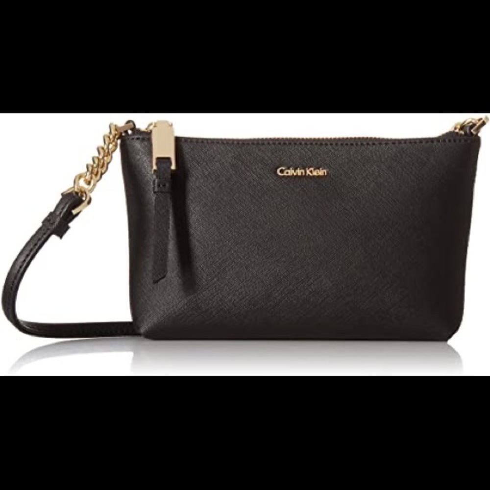 Calvin Klein NWT Black Crossbody Hayden Saffiano